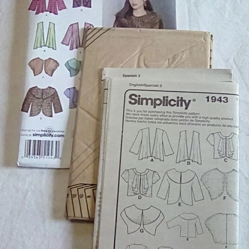 Simplicity # 1943 Misses  Knit & Woven Jackets